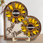 Mother - First Mom Now Grandma -  Personalized  Wooden Plaque