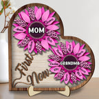Mother - First Mom Now Grandma -  Personalized  Wooden Plaque