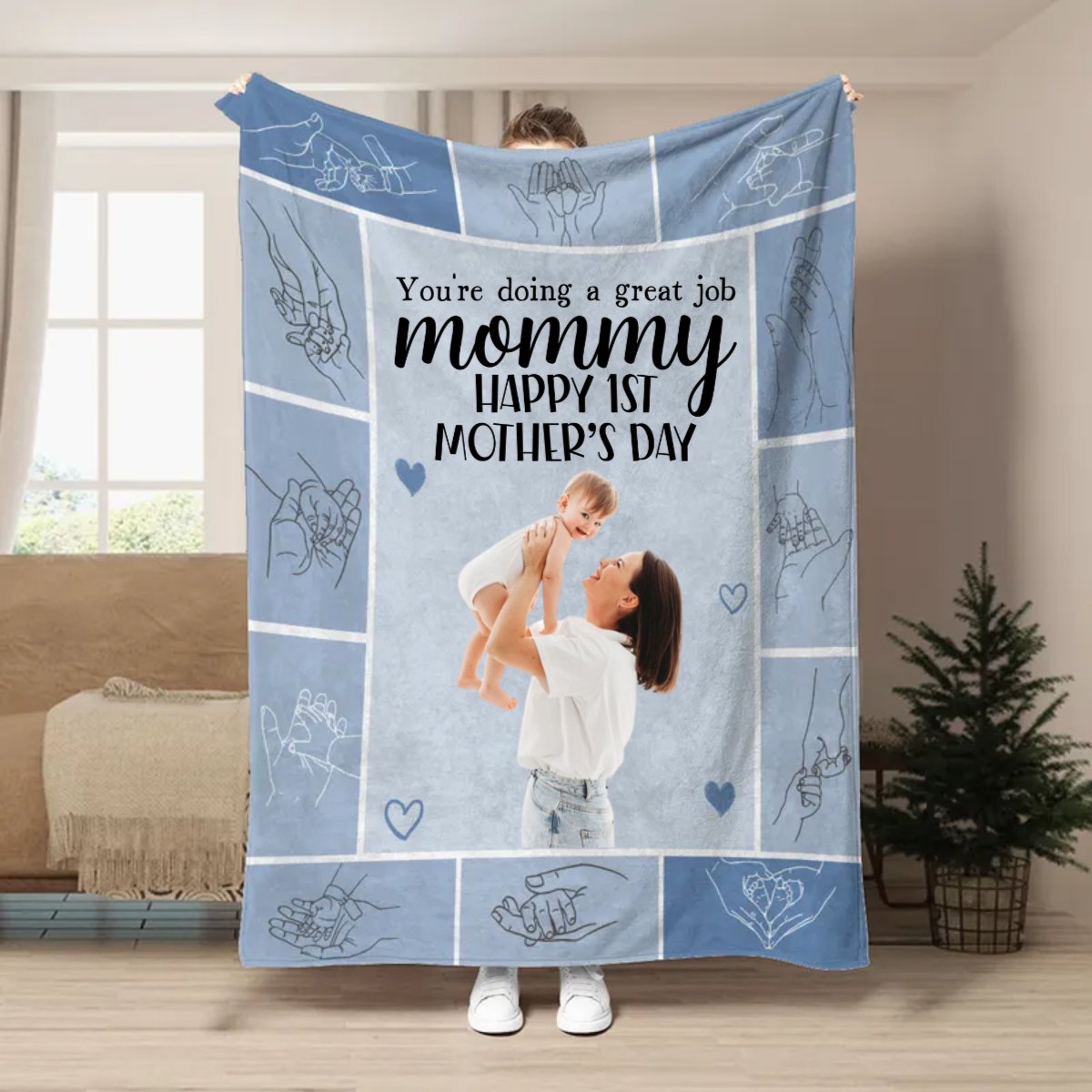 Mother - Happy 1St Mother's Day - Personalized Blanket (HJ)