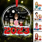 Mother - I Love You To The Moon And Back - Personalized Acrylic Ornament