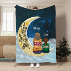 Mutter - Ich liebe dich bis zum Mond und wieder zurück - Personalisierte Decke (M1)