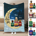 Mutter - Ich liebe dich bis zum Mond und wieder zurück - Personalisierte Decke (M1)
