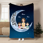 Mother - I Love You To The Moon And Back - Personalized Blanket (M2)