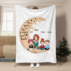 Mutter – Ich liebe dich bis zum Mond und zurück – Personalisierte Decke (M9)