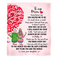 Mother - To My Mom Everything I Am You Helped Me To Be... - Personalized Blanket