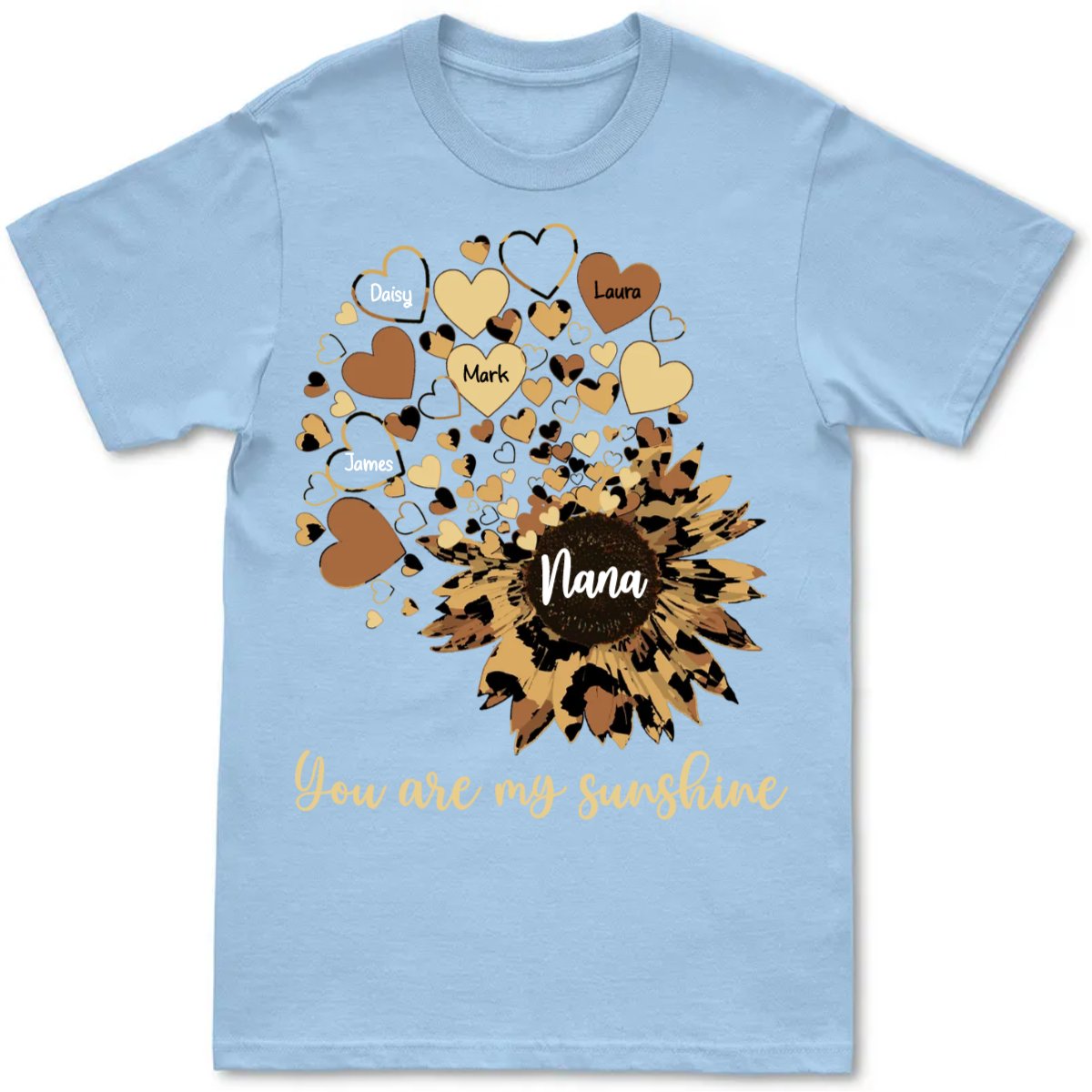Mother - You are My Sunshine - Personalized Black Unisex T-Shirt
