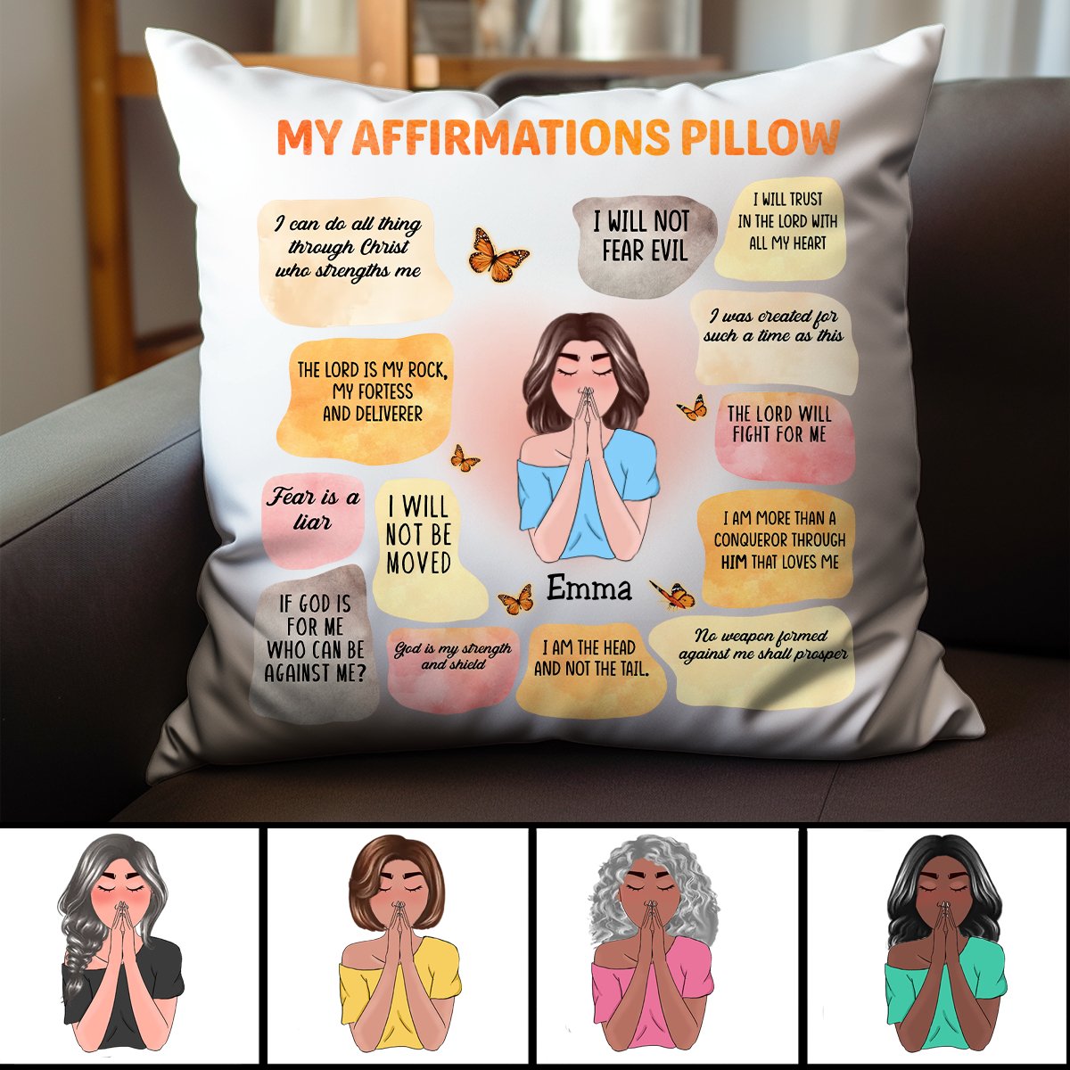 Mon oreiller d'affirmations - Oreiller personnalisé
