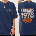 Vintage Halloween 1978 T-Shirt – Haddonfield Illinois Pumpkin Oversized Tee
