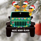 Off-Road Car Lovers - Traveling Duckies Duck Lovers - Personalized Christmas Ornament