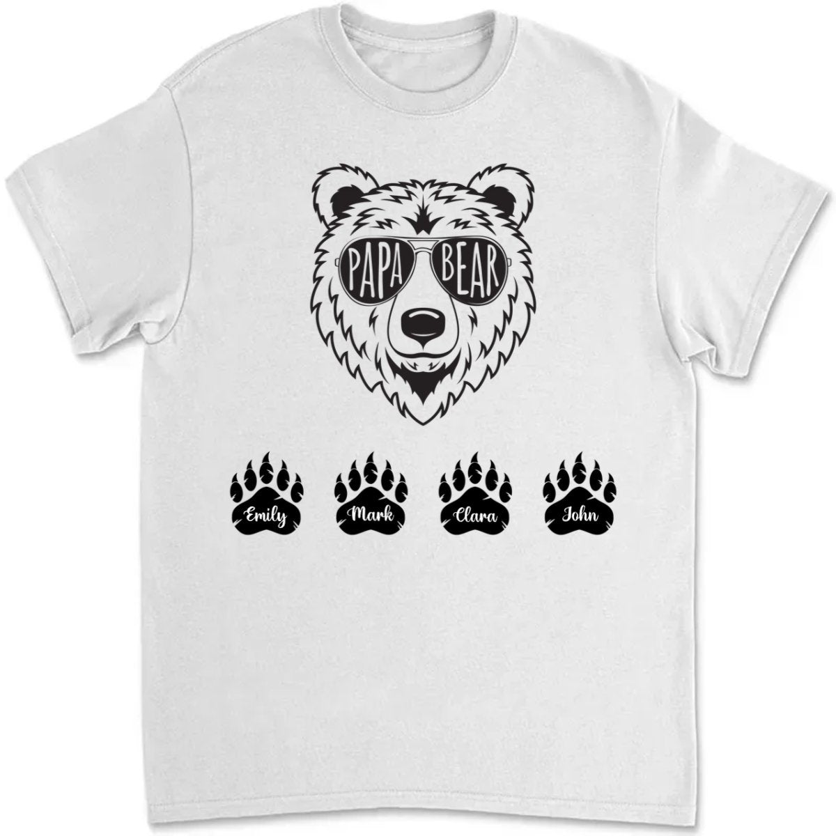 Papa - Papa Bear - Personalized T-Shirt