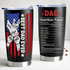 Gobelet isotherme personnalisé de 590 ml pour le meilleur papa du monde – Garde les boissons chaudes/froides, anti-fuite et adapté aux porte-gobelets