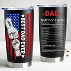 Gobelet isotherme personnalisé de 590 ml pour le meilleur papa du monde – Garde les boissons chaudes/froides, anti-fuite et adapté aux porte-gobelets