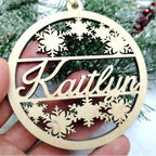 Personalized Acrylicen Ornaments - Personalized Christmas Snowflake - Custom Christmas Ornament - O7NM