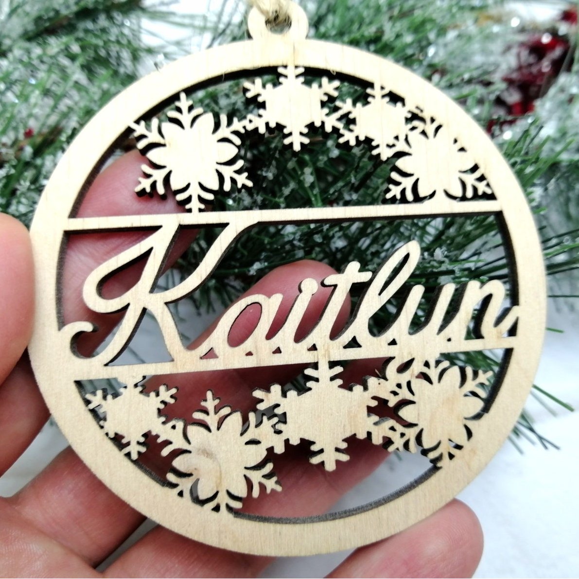 Personalized Acrylicen Ornaments - Personalized Christmas Snowflake - Custom Christmas Ornament - O7NM