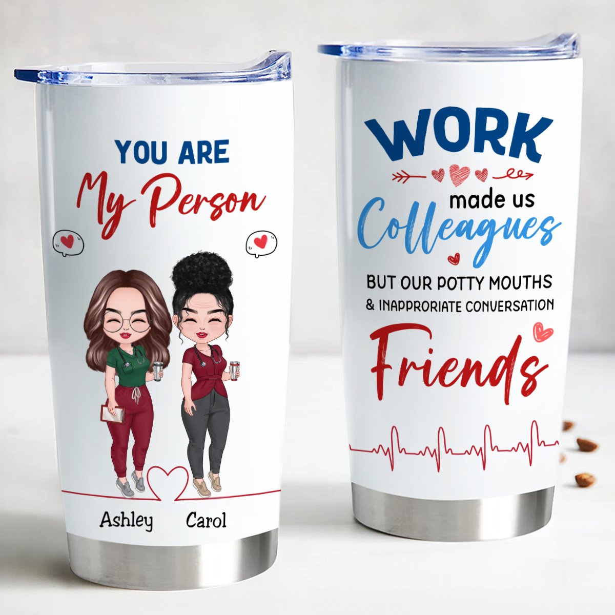 Personalisierter „You Are My Person“-Becher für Pflegekräfte – 590 ml Edelstahl