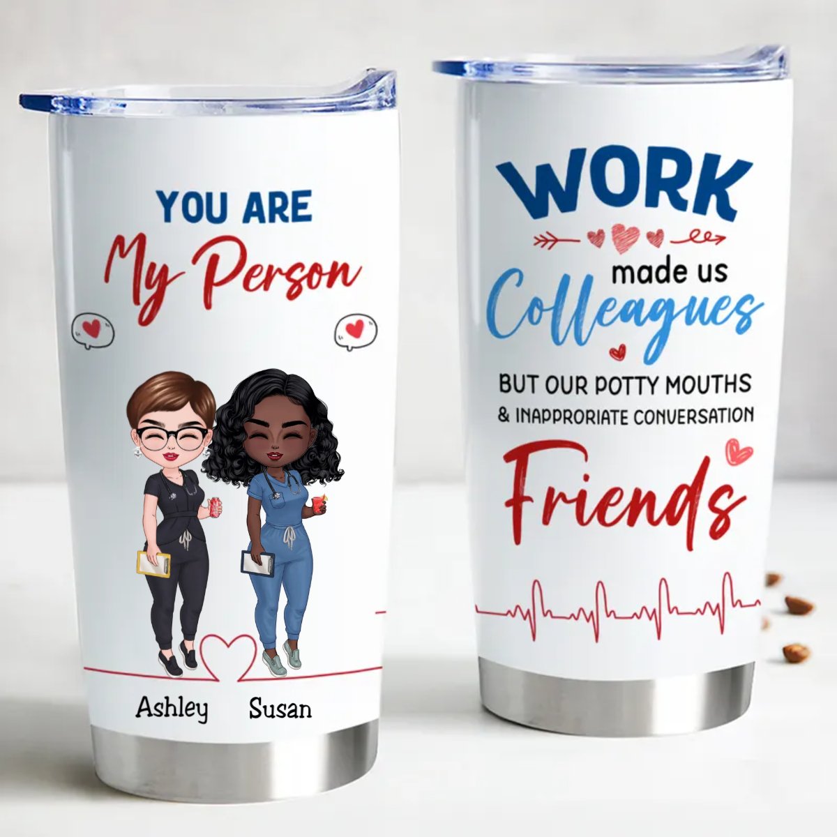 Personalisierter „You Are My Person“-Becher für Pflegekräfte – 590 ml Edelstahl