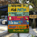 Personalized Patio Welcome Grilling Chilling Custom Classic Metal Signs