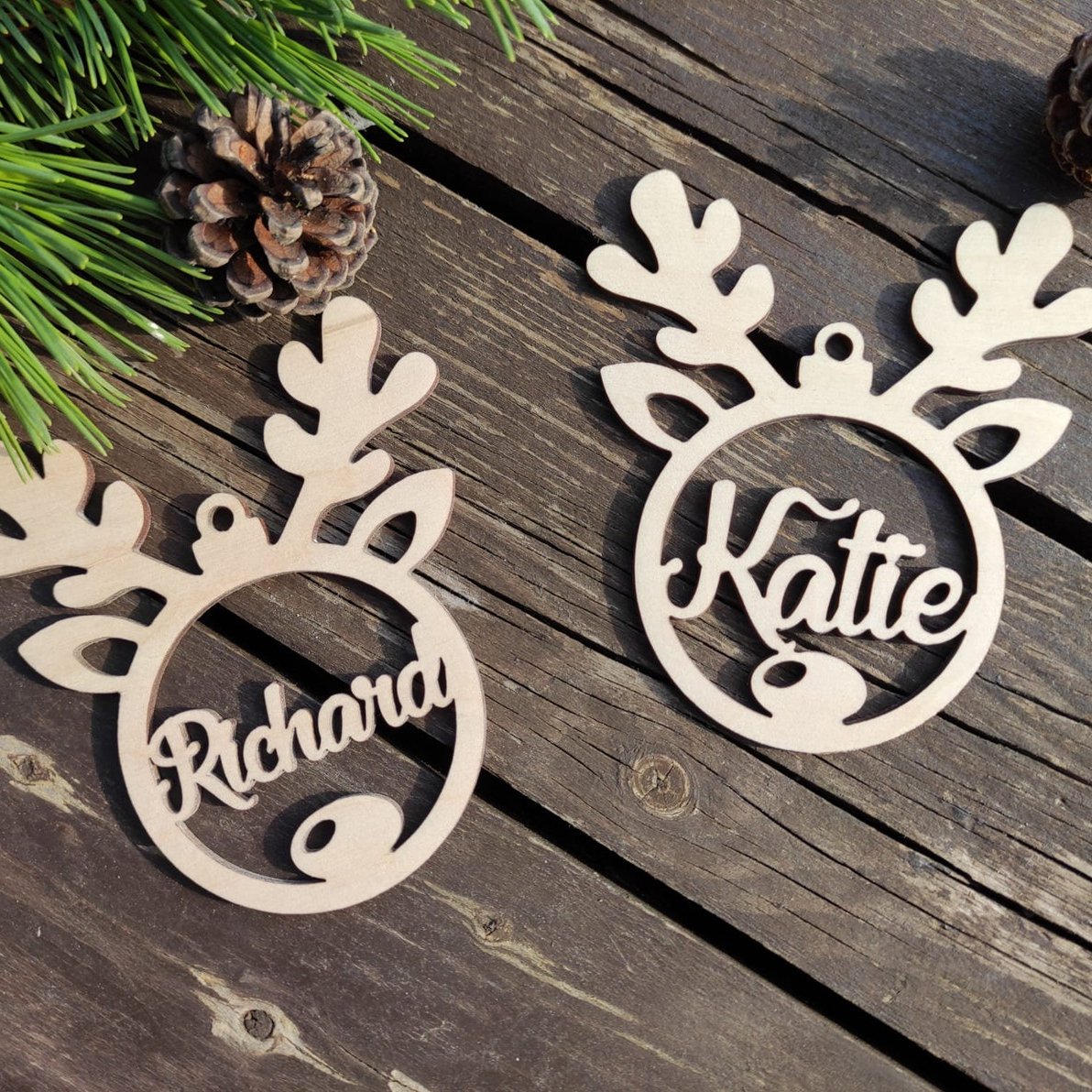 Personalized Reindeer Christmas Ornaments - Personalized Acrylicen Ornaments - O6NM