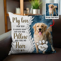 Amoureux des animaux - Oreiller personnalisé « Hug This Pillow Then You Know I'm Here » (Fais un câlin à cet oreiller et tu sauras que je suis là) - Oreiller personnalisé