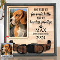 Custom Photo My Hardest Goodbye - Memorial, Sympathy Gift For Dog Owners, Cat Lovers - Personalized Pet Loss Sign, Collar Frame