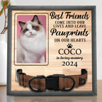 Custom Photo My Hardest Goodbye - Memorial, Sympathy Gift For Dog Owners, Cat Lovers - Personalized Pet Loss Sign, Collar Frame