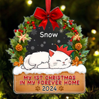 My 1st Christmas In My Forever Home - Personalized Custom Shaped Acrylic Ornament