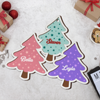 Décorations de Noël personnalisées avec prénoms pour la famille, les petits-enfants et les amis - Ornement en bois personnalisé