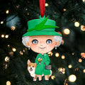 Queen Elizabeth II with Corgi - Christmas Ornament - QEL9