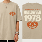Vintage Halloween 1978 T-Shirt – Haddonfield Illinois Pumpkin Oversized Tee