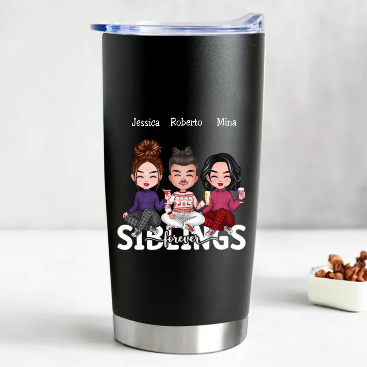 Siblings Forever Stainless Steel Tumbler - Hot & Cold Insulated (LH)