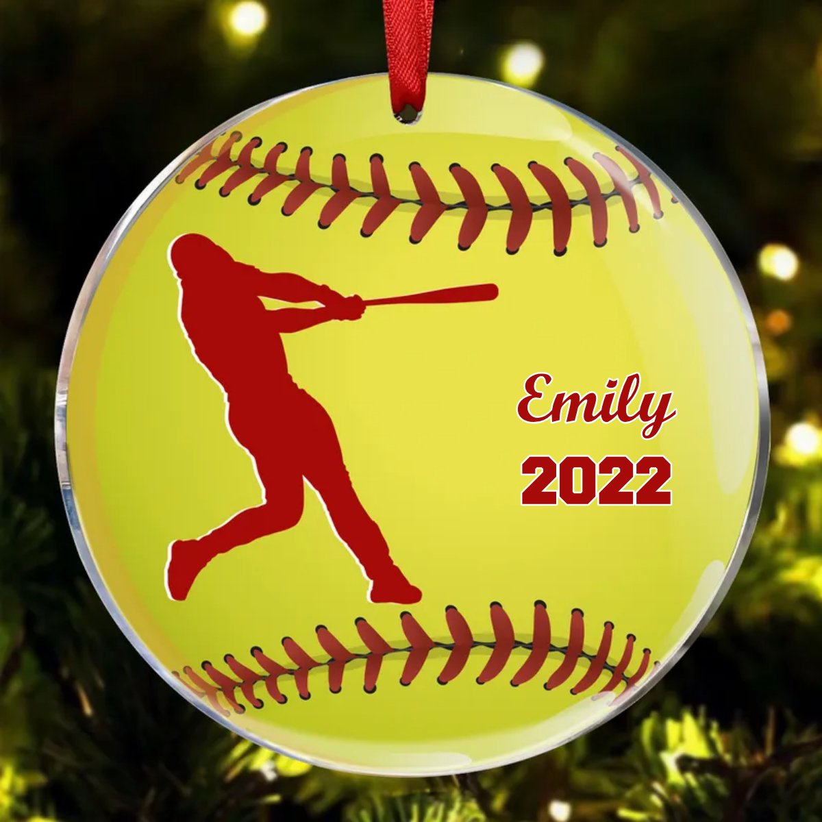 Amateurs de softball - Softball - Décoration ronde personnalisée