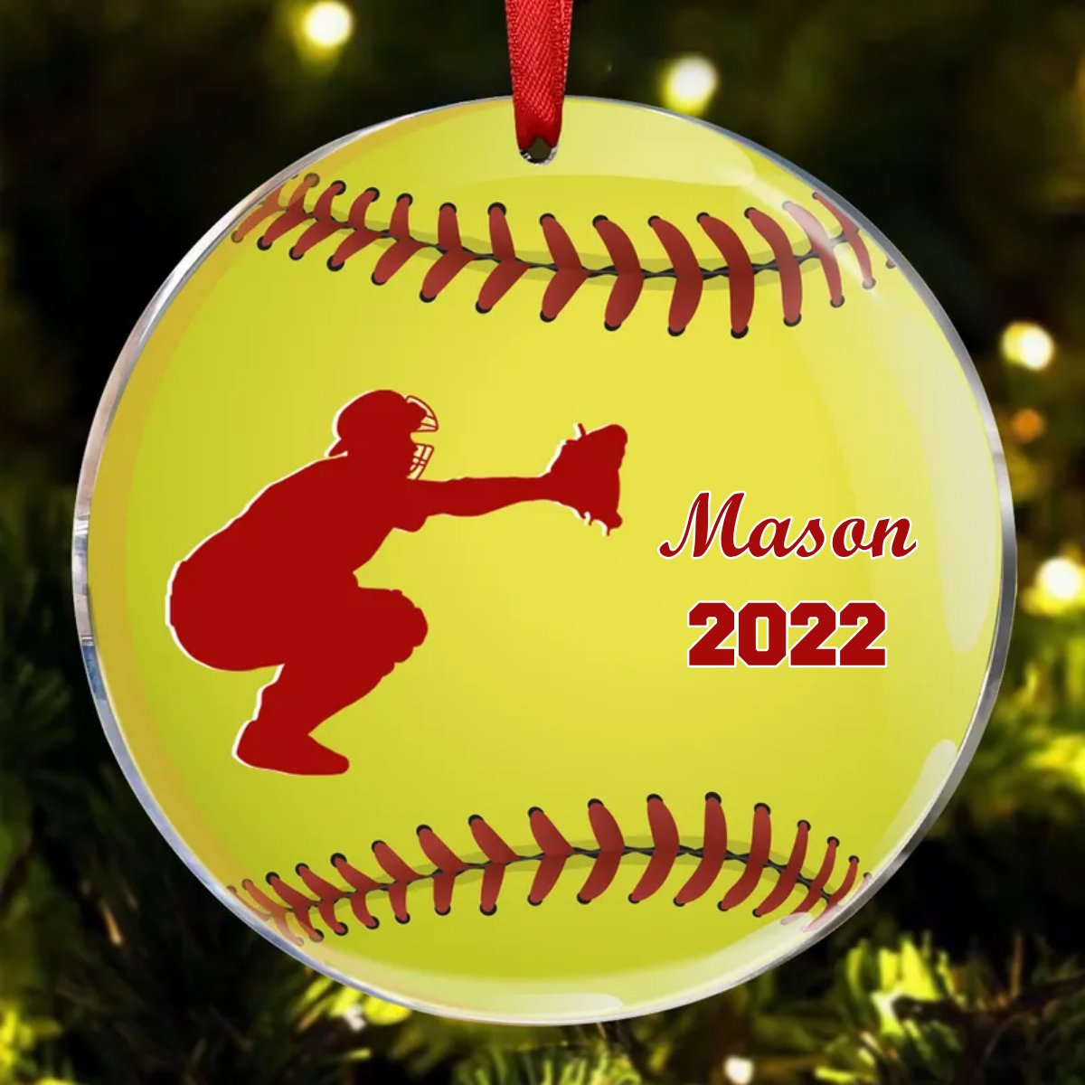 Amateurs de softball - Softball - Décoration ronde personnalisée