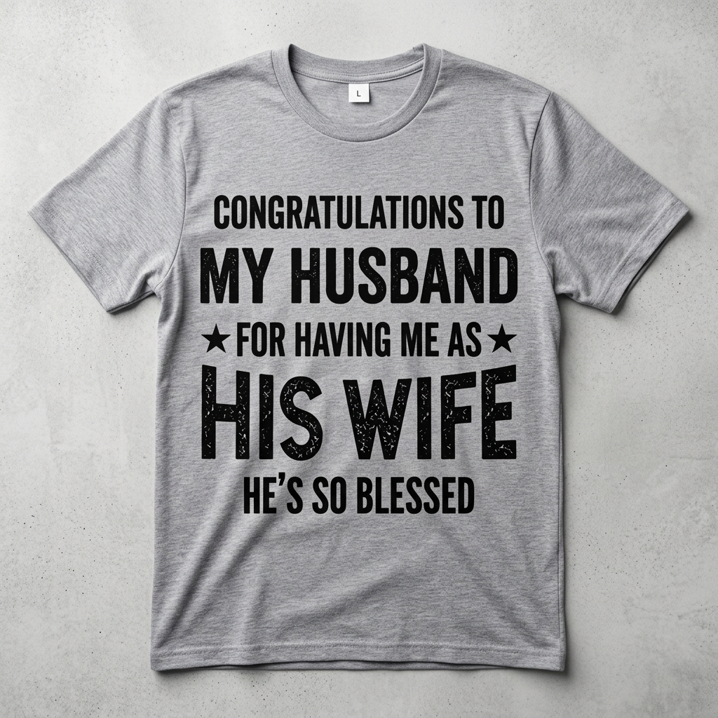 Congratulations to My Husband Funny Wife T-Shirt