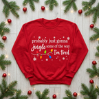 Sweatshirt đỏ Jingle I’m tired