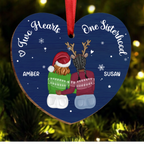 Christmas One Sisterhood - Ornement en bois personnalisé de forme personnalisée