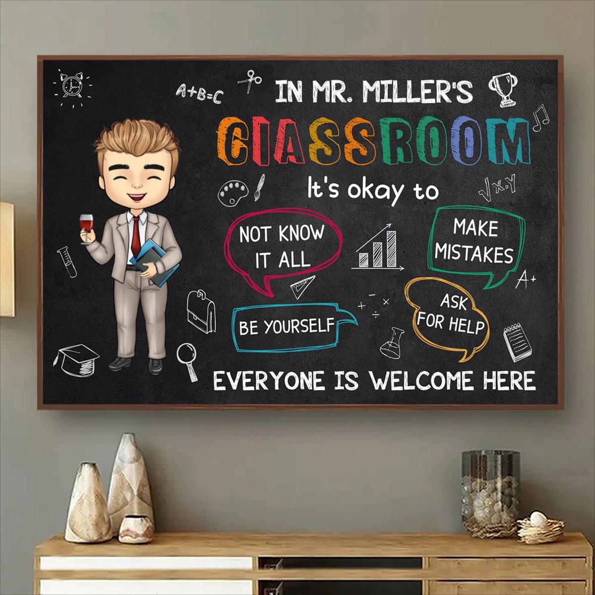 Teacher - In This Classroom It's Okay To - Personalized Poster