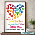 Teacher - It Takes A Big Heart To Shape Little Minds - Personalized Poster