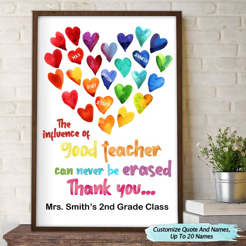 Teacher - It Takes A Big Heart To Shape Little Minds - Personalized Poster