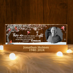 Bloc en acrylique personnalisé avec veilleuse LED « Il y a ceux qui apportent une si grande lumière au monde », cadeau commémoratif, cadeau de sympathie pour la perte d'un être cher