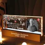 Bloc en acrylique personnalisé avec veilleuse LED « Il y a ceux qui apportent une si grande lumière au monde », cadeau commémoratif, cadeau de sympathie pour la perte d'un être cher