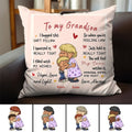 To My Grandson I Hugged This Soft Pillow - Personalized Pillow
