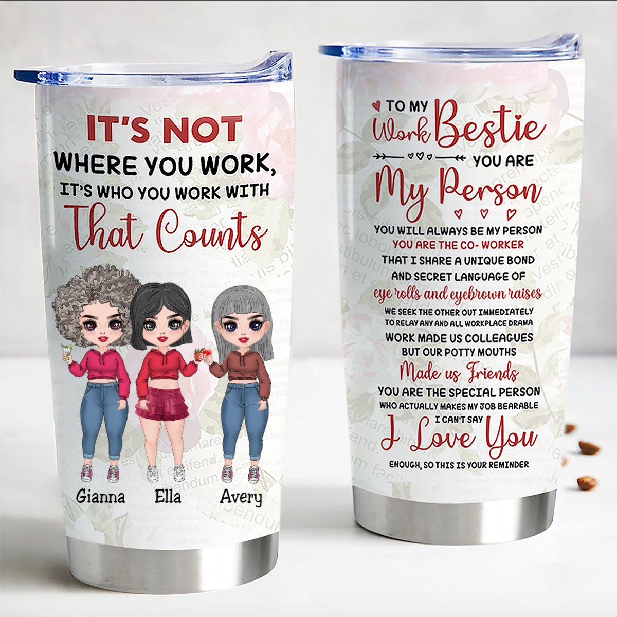 Vibrant Personalized 20oz Stainless Steel Tumbler - Where Collaboration Counts