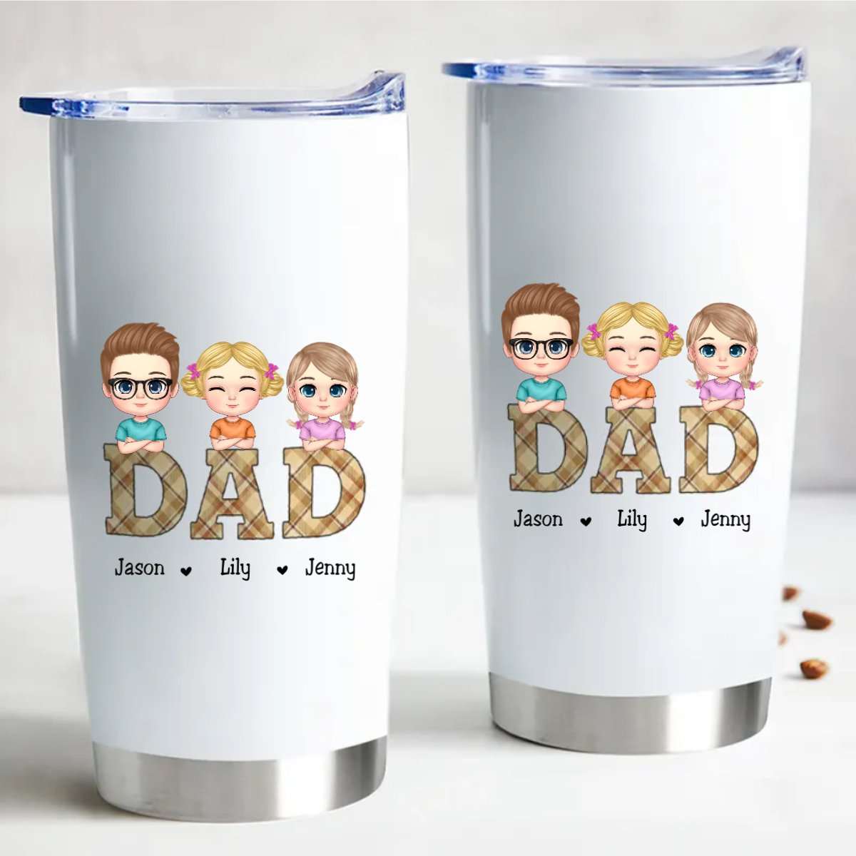Vintage Dad Personalized Steel Tumbler - 20oz Magnificent Father's Day Gift