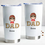 Gobelet en acier personnalisé « Vintage Dad » - 590 ml, magnifique cadeau pour la fête des Pères