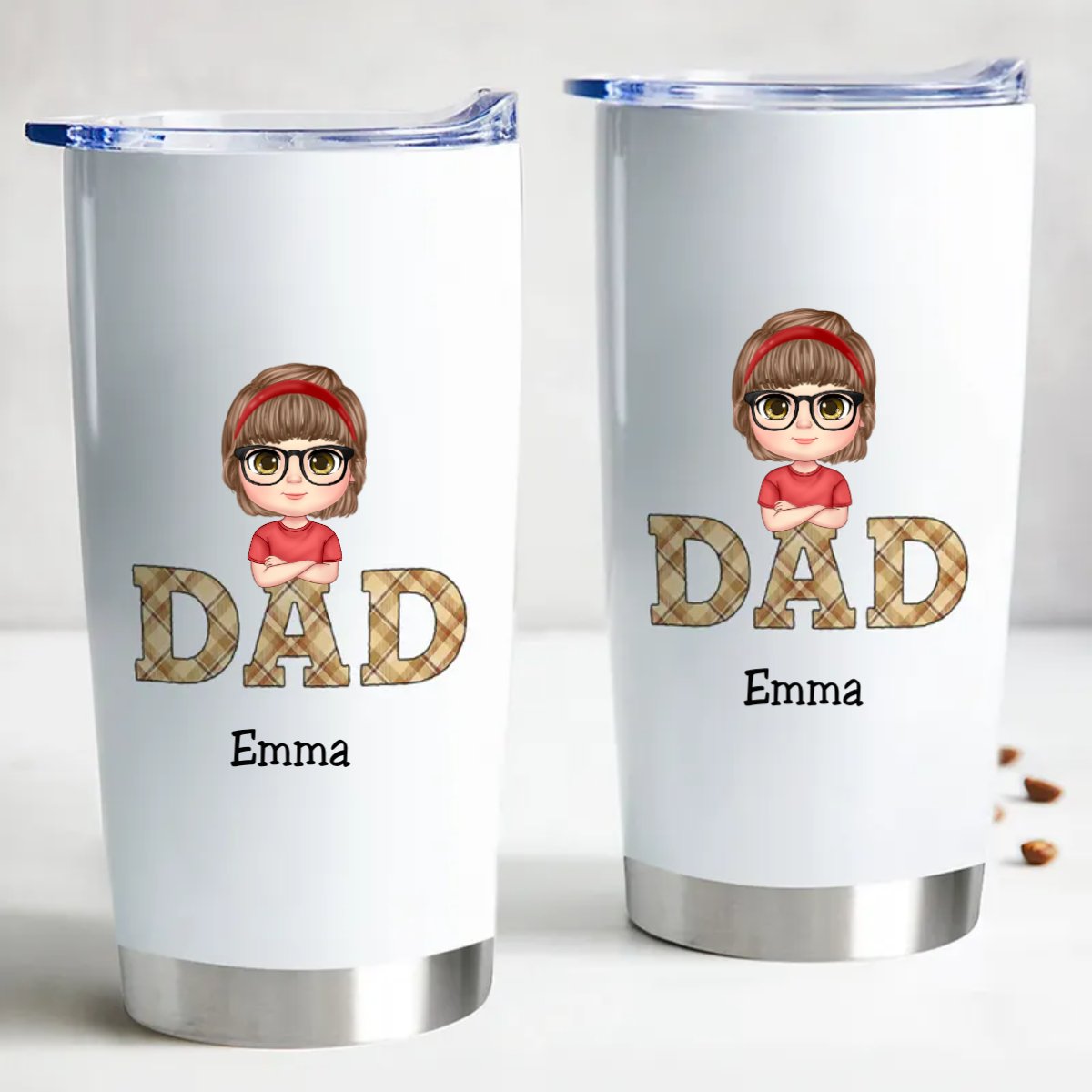 Vintage Dad Personalized Steel Tumbler - 20oz Magnificent Father's Day Gift
