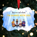 You Are Not Alone I'm Always With You (V2) - Personalized Christmas Ornament - Memorial Ornaments (Sky)