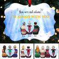 You Are Not Alone I'm Always With You (V2) - Personalized Christmas Ornament - Memorial Ornaments (Sky)